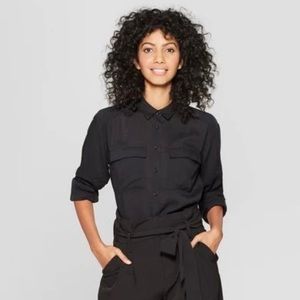 a new day long-sleeve, button front, utility shirt